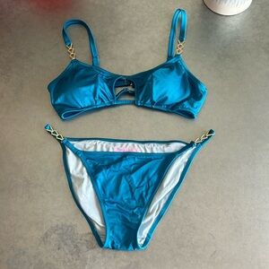 Victoria Secret Blue Gold Bikini